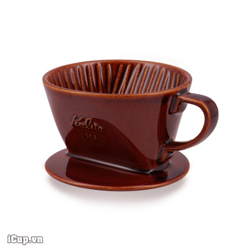 Ceramic coffee dripper Kalita 101 Brown