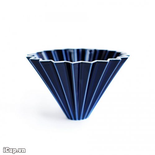 Phễu lọc cà phê Nhật Bản Origami chất liệu sứ xanh Navy size S