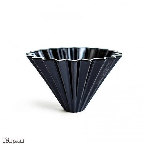 Phễu sứ Nhật Bản Origami màu đen size S
