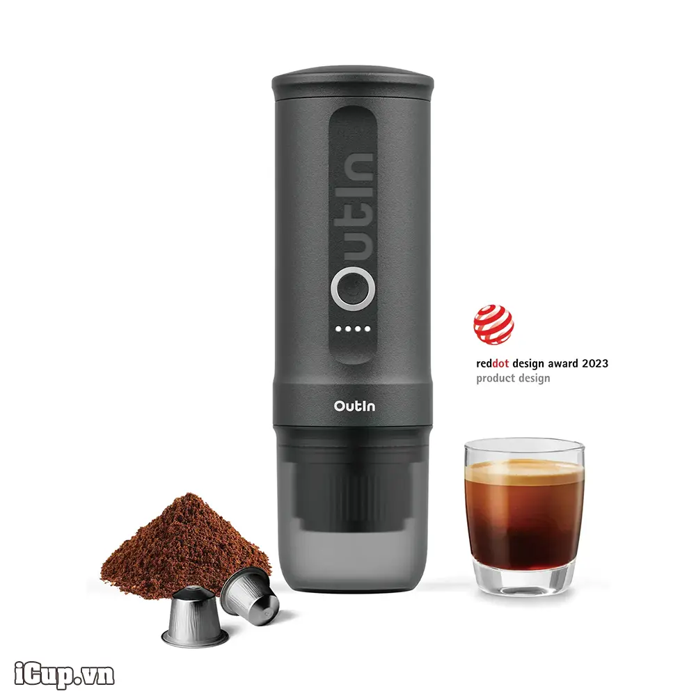 Máy pha cà phê điện cầm tay Outin Nano Portable (Grey Black) | Chiến thắng giải thiết kế Reddot 2023 Máy pha cà phê điện cầm tay Outin Nano Portable (Grey Black) | Chiến thắng giải thiết kế Reddot 2023