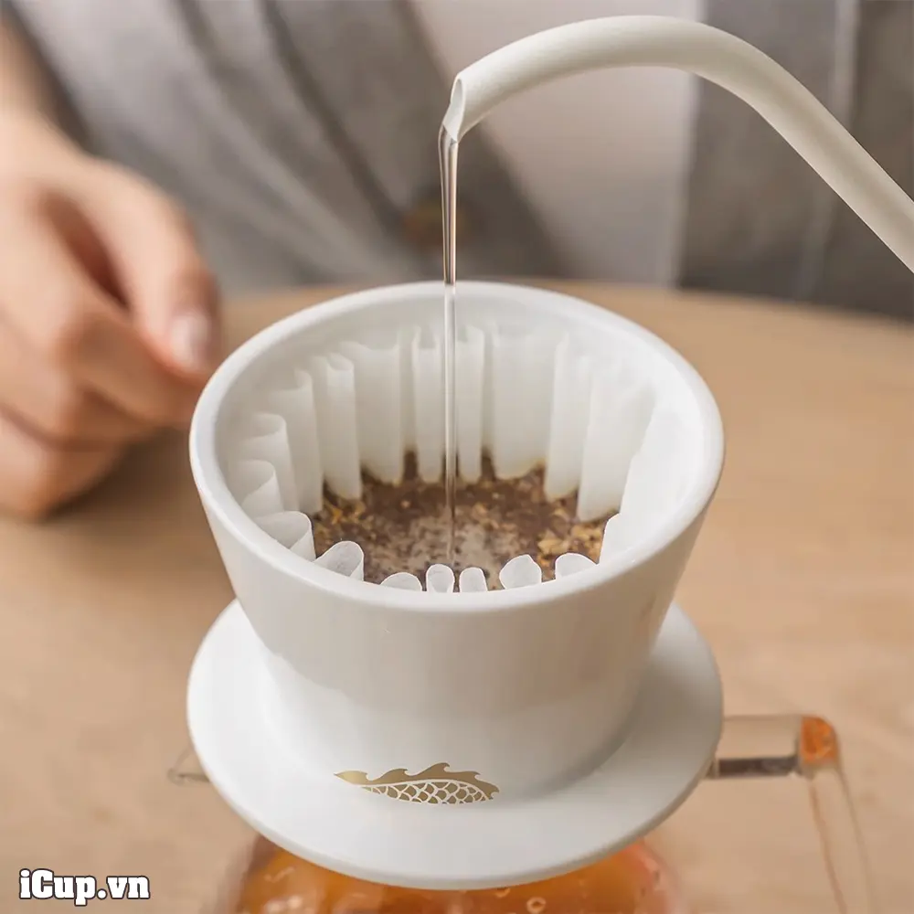Pha pour over với phễu Timemore B75 ceramic