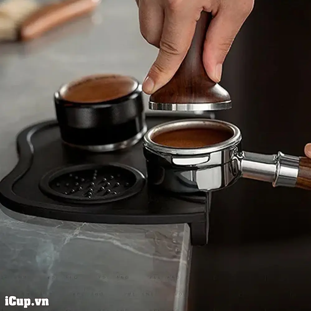 Nén espresso dễ dàng hơn với tấm lót silicone Nén espresso dễ dàng hơn với tấm lót silicone