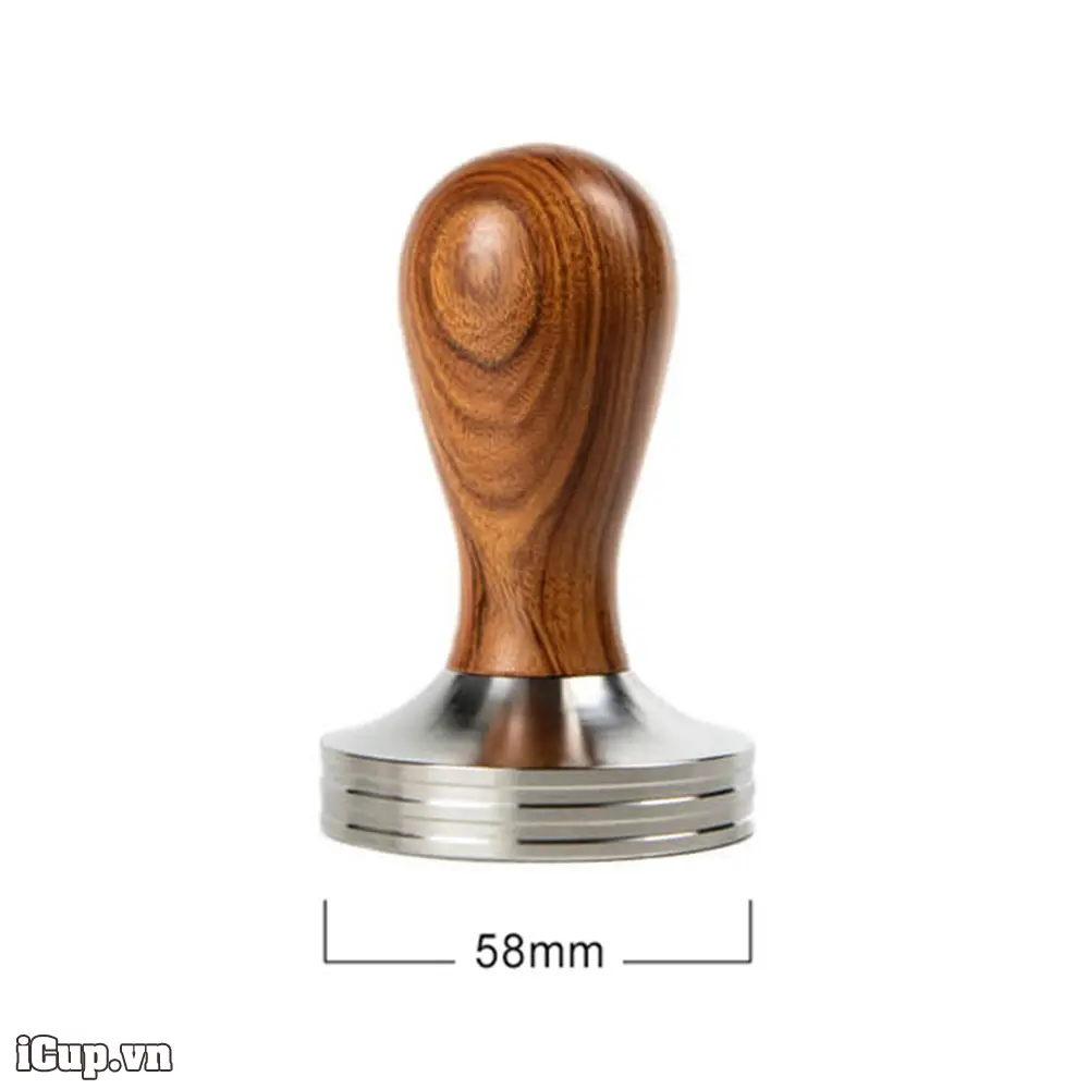 Tamper thép cán gỗ 58mm Tamper thép cán gỗ 58mm