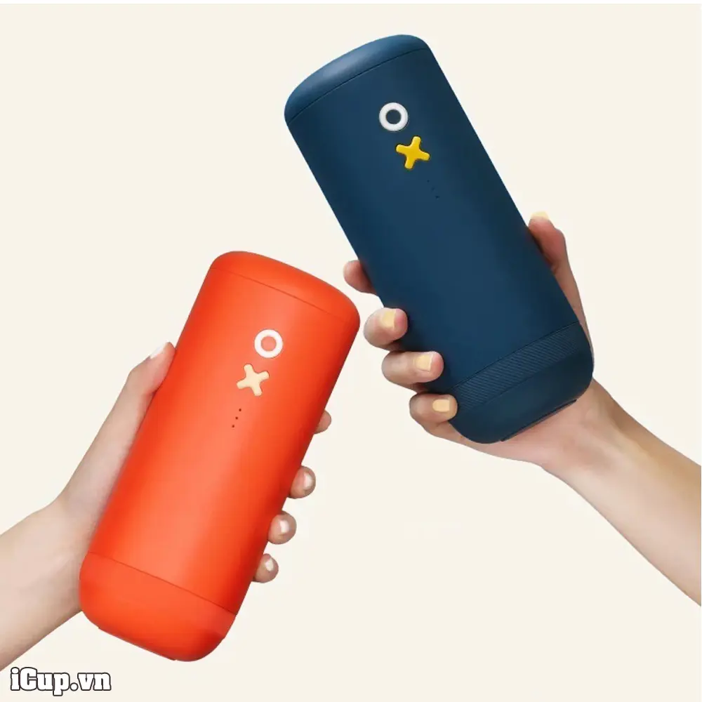 Máy xay cà phê điện cầm tay Nuttii OX Lite vỏ nhựa ABS màu cam và xanh Máy xay cà phê điện cầm tay Nuttii OX Lite vỏ nhựa ABS màu cam và xanh