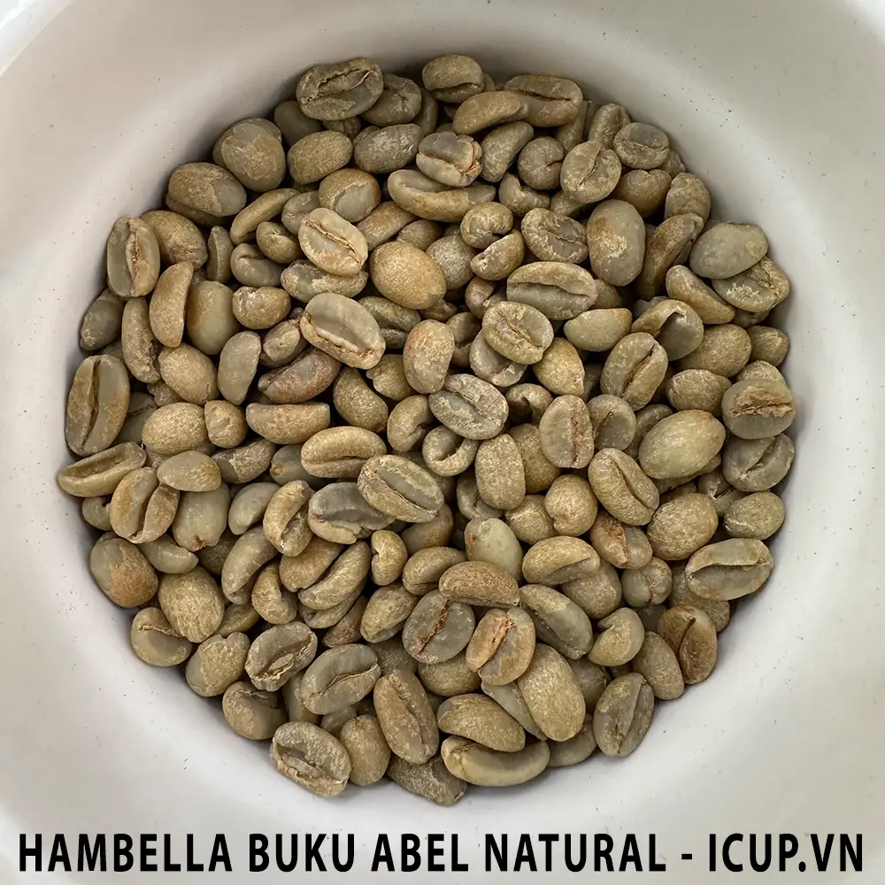 Cà phê nhân xanh chưa rang Ethiopia Guji Hambella Buku Abel Natural