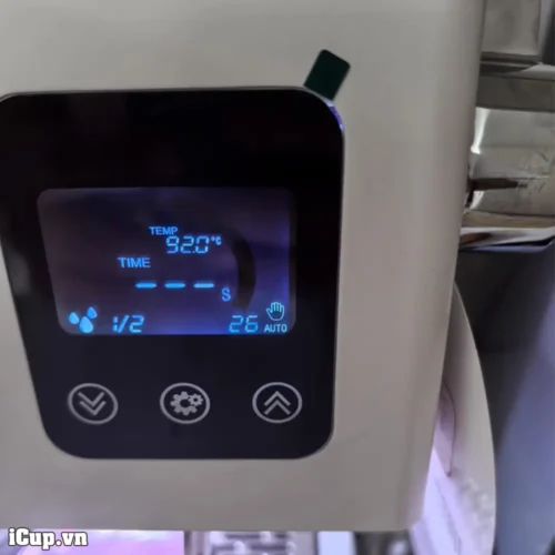 Màn hình cài đặt thông số của máy pha cà phê Milesto EM19-M4