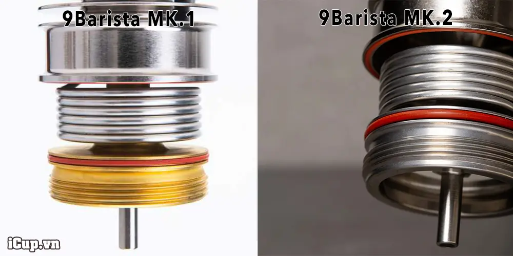 Ron silicon nồi hơi trên 9Barista Mk1 là 2mm trong khi Mk2 là 3mm nên sẽ bền chắc hơn