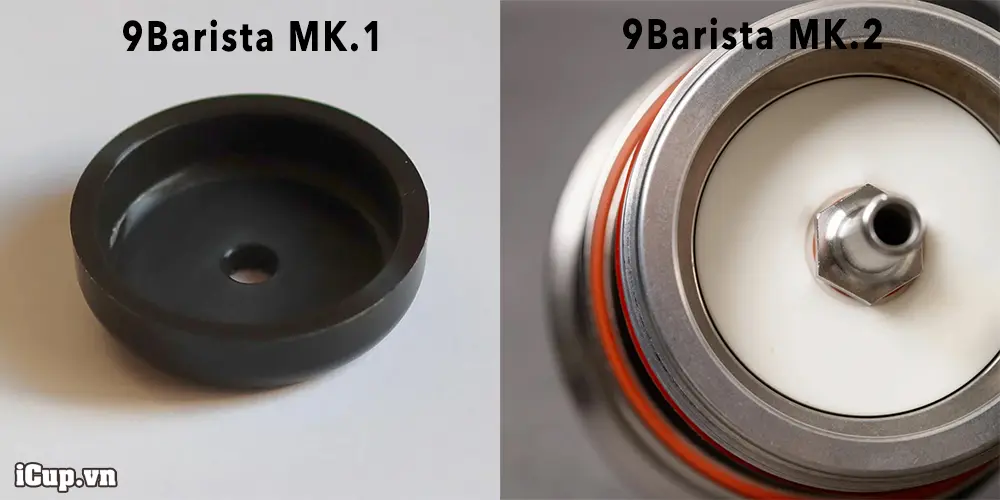 Thermal Break trên 9Barista Mk1 là Silicon, trên Mk2 là gốm Steatite