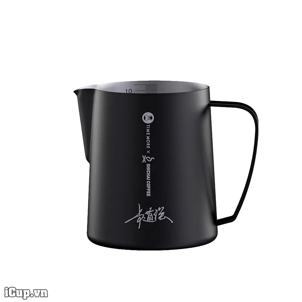 Ca đánh sữa Timemore Rosetta 700ml màu đen